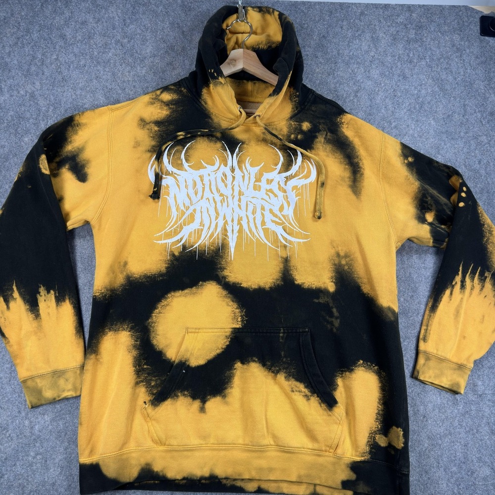 Motionless In White Hoodie Mens Large Yellow Bleach Tour Graphic Fleece Pullover